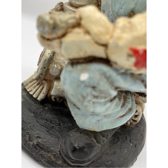 Vintage 1960's Miniature Train Conductor w/ Pipe & Timepiece Chalkware Stamped - Picture 2 of 6